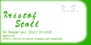 kristof stoll business card