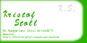 kristof stoll business card